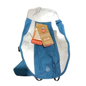 Arcadia Trail Reflective Raincoat Dog Jacket Blue Silver Small Water Resistant
